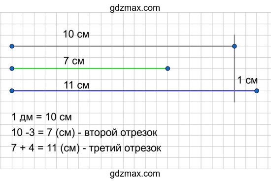 Решение - Начерти три отрезка...