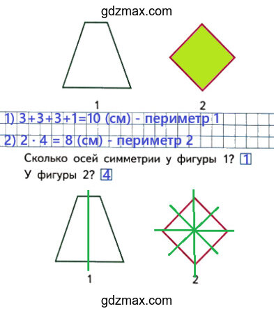 Решение - Вычисли периметр каждой фигуры
