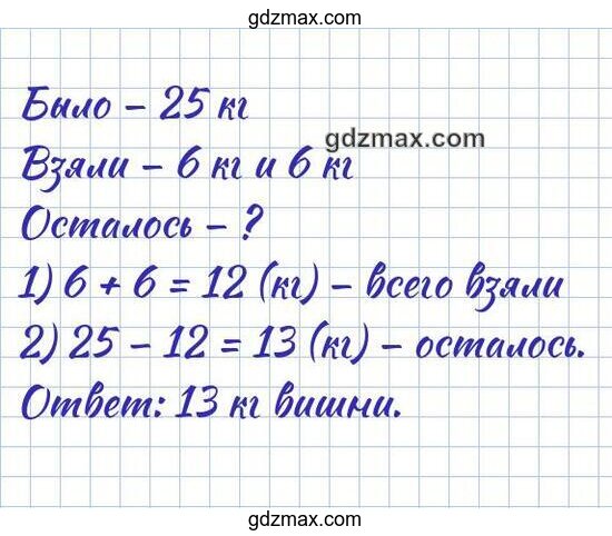 Решение - Из корзины на варенье взяли 6 кг