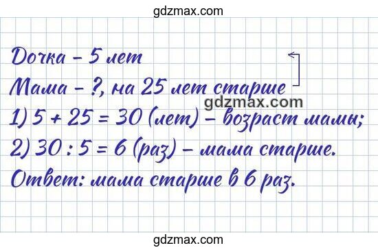 Решение - Дочери 5 лет, а мама на
