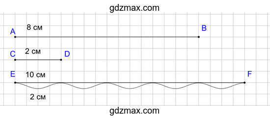 Решение - Начерти отрезок АВ длиной 8 см