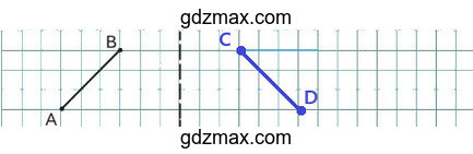 Решение - Начерти отрезок, симметричный отрезку АВ