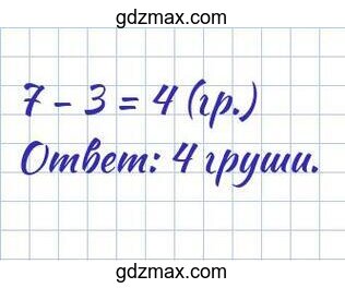 Иллюстрация – сколько груш осталось в вазе