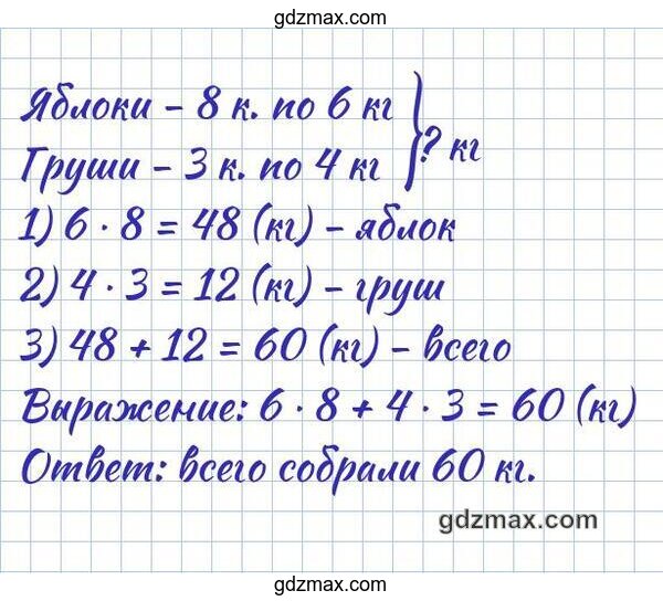 Решение - За один день фермер собрал 8 корзин яблок